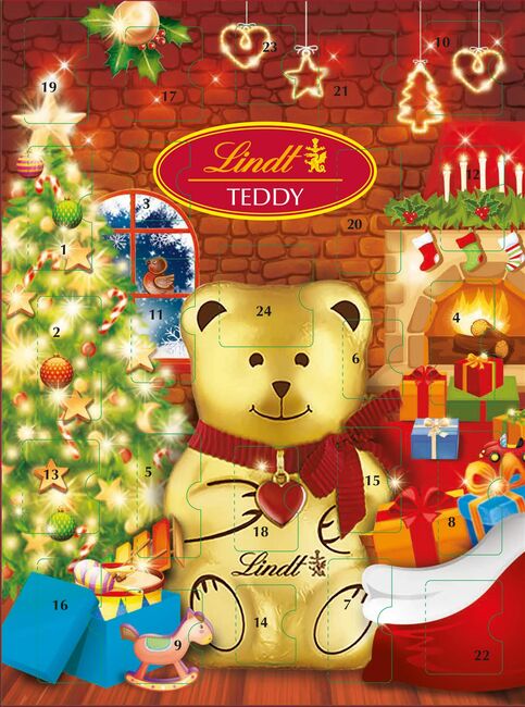 Lindt Adventní kalendář LINDT Teddy 170g