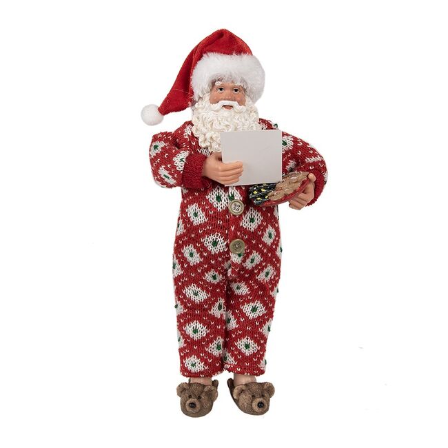 Vánoce - dekorace santa v overalu s bačkorkama