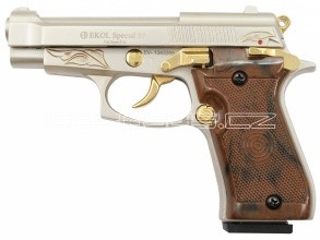 Voltran Plynová pistole Ekol Special 99 satén nilk gold s rytinou cal.9mm