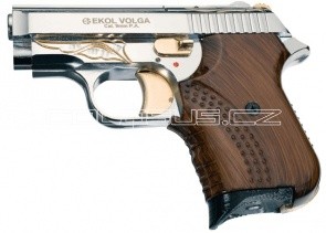 Voltran Plynová pistole Ekol Agent Volga chrom gold s rytinou cal.9mm