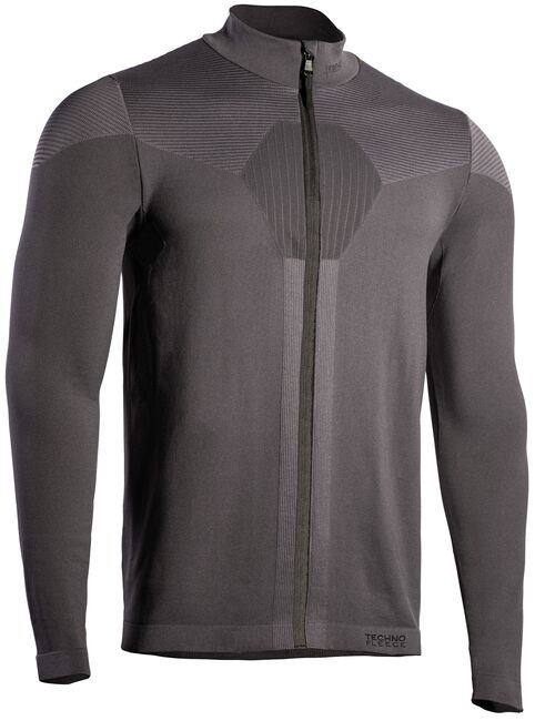 Iron-ic Pánská Techno Fleece mikina na zip Barva: Grey, Velikost: M