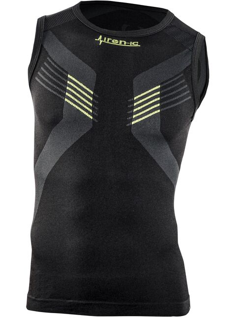 Iron-ic Pánské funkční triko bez rukávů Barva: Black/Grey, Velikost: L/XL