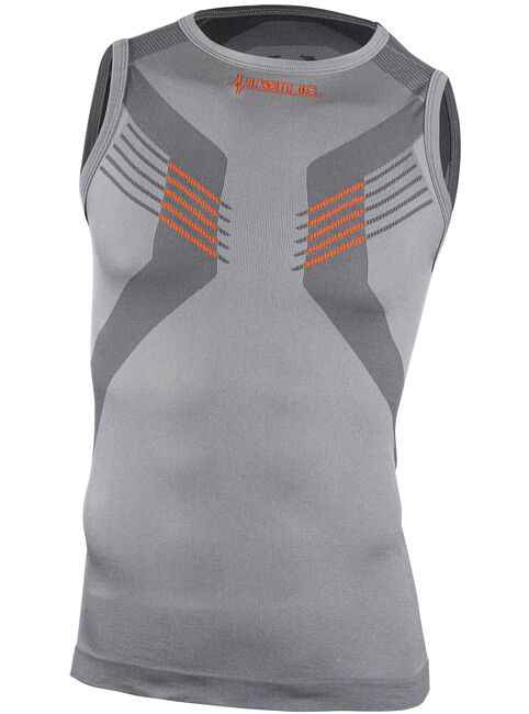 Iron-ic Pánské funkční triko bez rukávů Barva: Silver/Grey, Velikost: L/XL