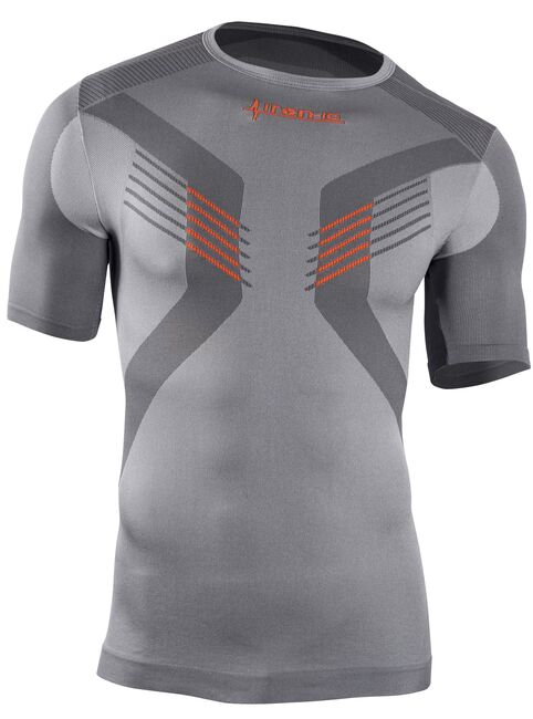 Iron-ic Pánské funkční triko s krátkým rukávem anatomického střihu Barva: Silver/Grey, Velikost: L/XL