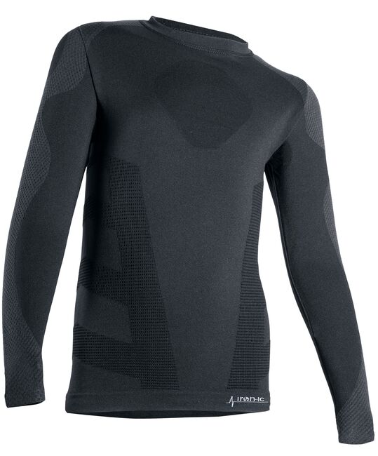 Iron-ic Dětské funkční termo triko s dlouhým rukávem THERMIC do nízkých teplot Barva: Black, Velikost: 8/10