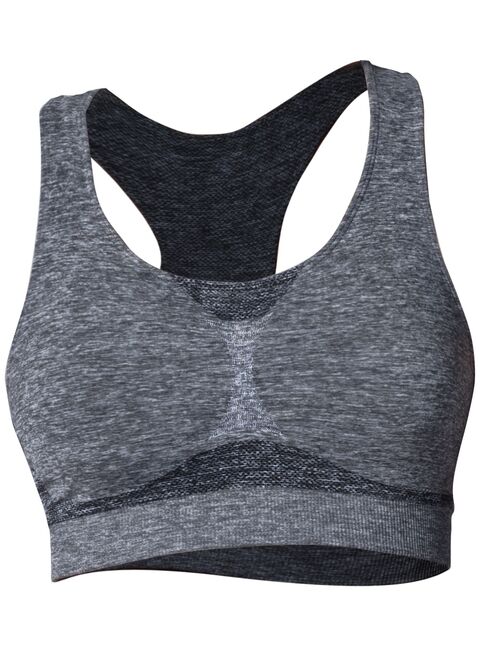 Iron-ic Dámská dvouvrstvá sportovní podprsenka Iron-ic Barva: Grey melange, Velikost: S/M