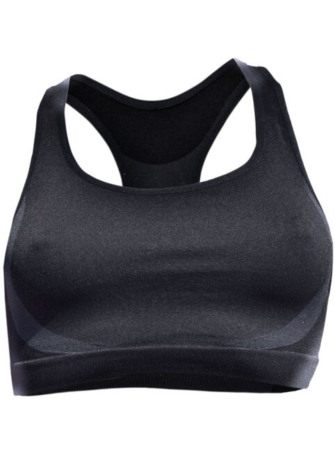 Iron-ic Dámská dvouvrstvá sportovní podprsenka Barva: Black, Velikost: L/XL