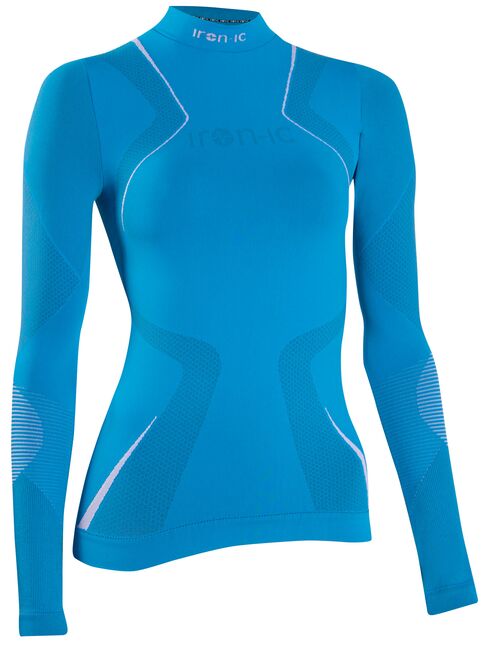Iron-ic Dámské termo triko s dlouhým rukávem a technologií ODORLESS Barva: Light blue, Velikost: M/L