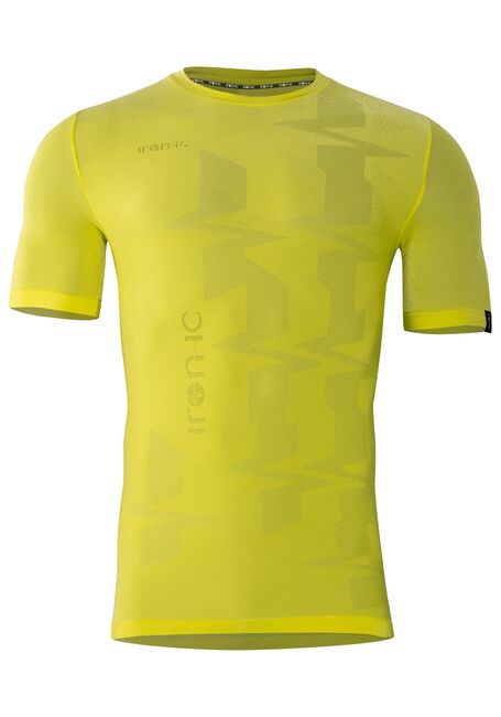 Iron-ic Pánské funkční triko s unikátním vzorem a UV ochranou Barva: Yellow, Velikost: M