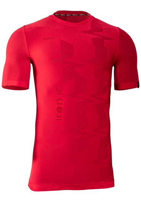 Iron-ic Pánské funkční triko s unikátním vzorem a UV ochranou Barva: Red, Velikost: L