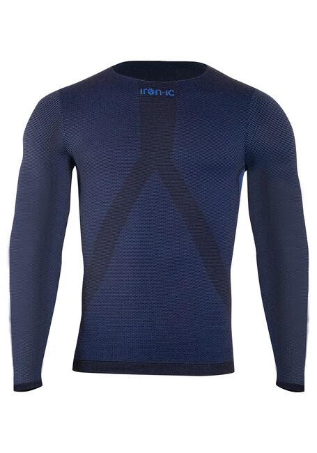 Iron-ic Pánské funkční prodyšné triko s dlouhým rukávem Barva: Blue, Velikost: L/XL