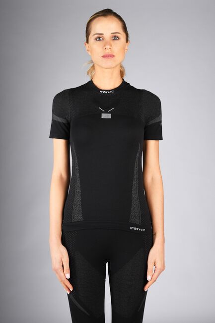 Iron-ic Nové dámské triko v řadě Performance s krátkým rukávem Barva: Black, Velikost: M/L