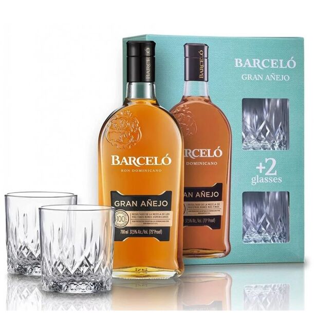 Ron Barceló Rum Barceló Gran Aňejo + 2x sklo 0,7L 37,5%