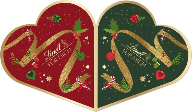 Lindt Adventní kalendář pro páry, 505 g