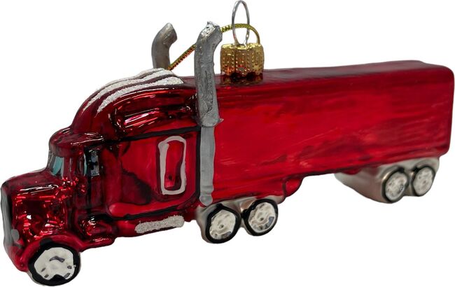 Vánoční ozdoba Crazy truck červený 12cm