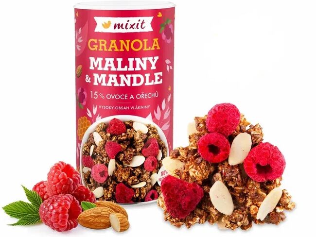 Mixit Granola z pece - maliny a mandle 440 g