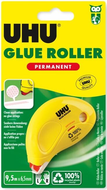 Lepidlo UHU Glue Roller Permanent 6,5 mm x 9,5 m