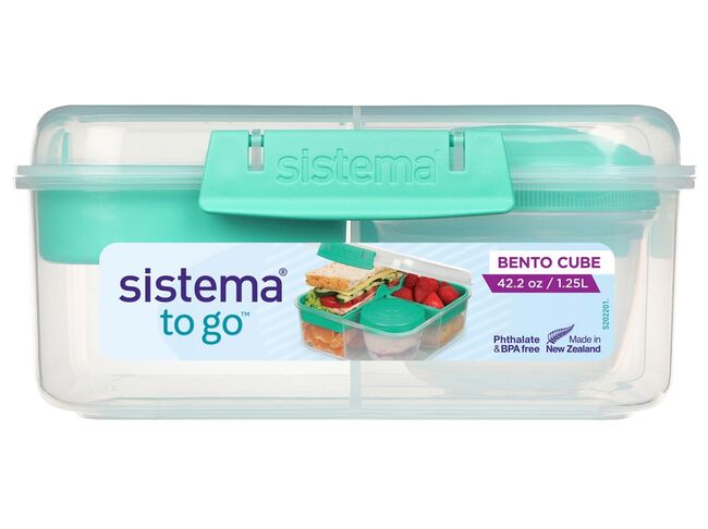 Sistema Tříkomorová krabička s nádobou na jogurt a 2 tácky 1,25 l