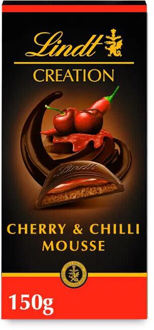 lind Lindt Creation Hořká čokoláda s višňovou a chilli náplní 70% 150 g