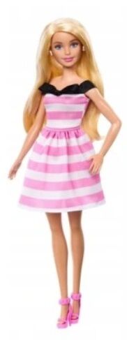 Mattel Barbie, panenka růžové šaty