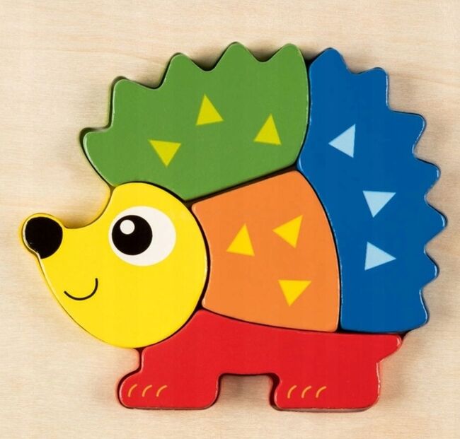 Playtive Dřevěné puzzle 2D Ježek