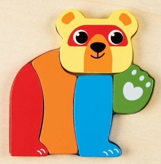 Playtive Dřevěné puzzle 2D Medvídek