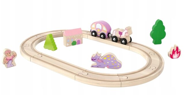 Playtive Dřevěná sada vláčkodráha princezna