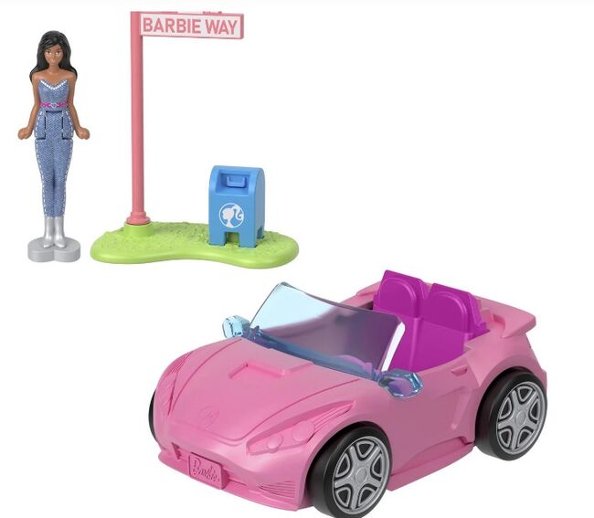 Mattel Barbie Mini BarbieLand dopravní prostředky - Kabriolet a panenka