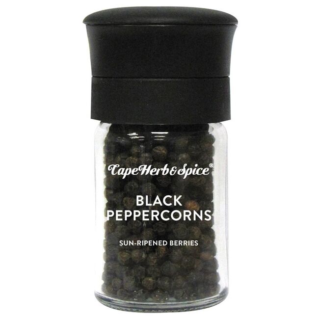 Cape Herb & Spice Black Peppercorns, mlýnek 30g
