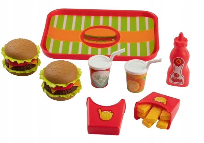 Playtive Dětská sada burger a hranolky
