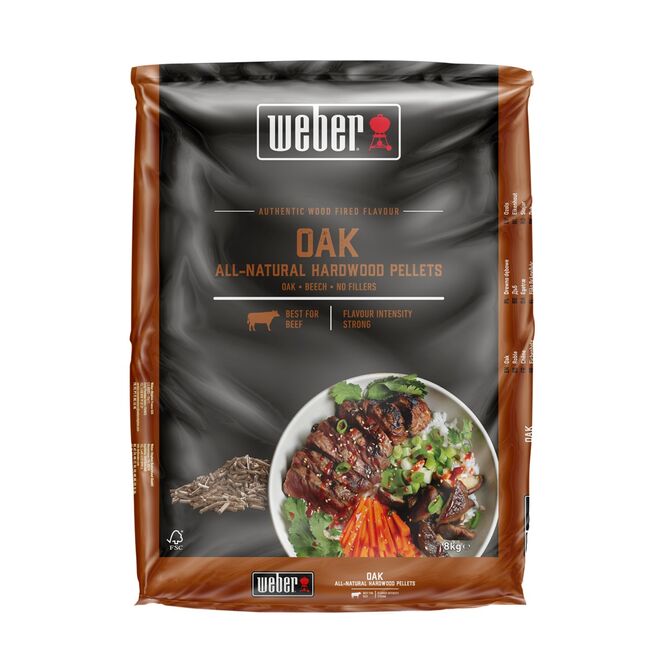 Weber Přírodní dřevěné pelety - dub, 8 kg