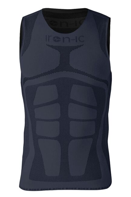 Iron-ic Lehké a vysoceprodyšné pánské tílko Barva: Grey/Black, Velikost: one size