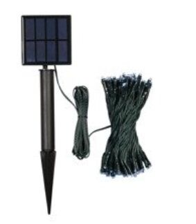 Solárna svetelná LED reťaz (studená biela)
