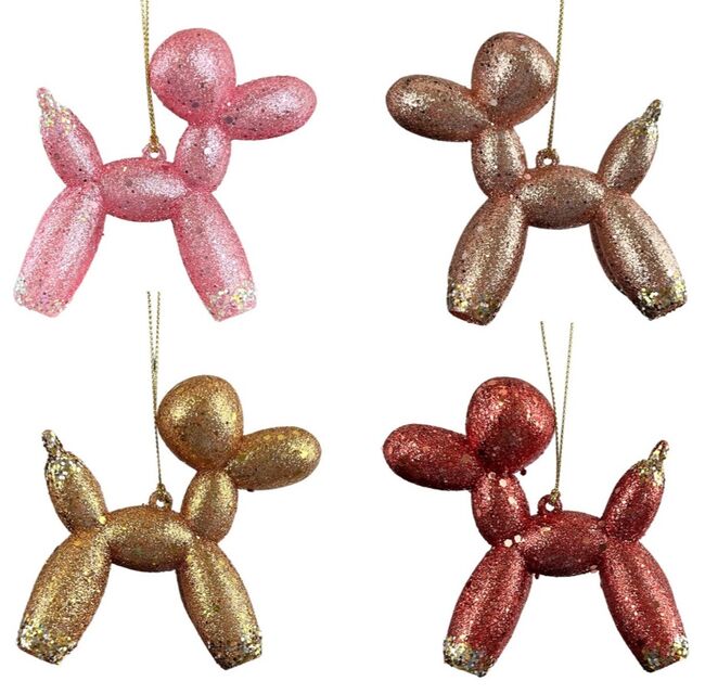 Vánoční ozdoba balonek pes 1kus