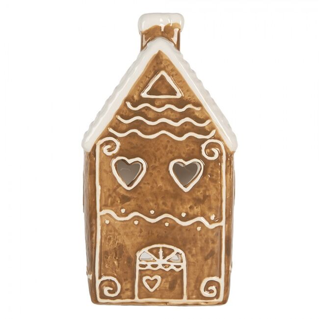 Perníková chaloupka na čajovou svíčku Gingerbread Cott - 11*9*21 cm
