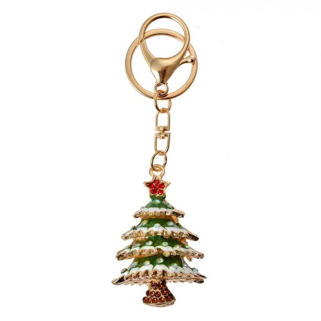 Clayre & Eef Přívěsek na klíče - vánoční stromeček