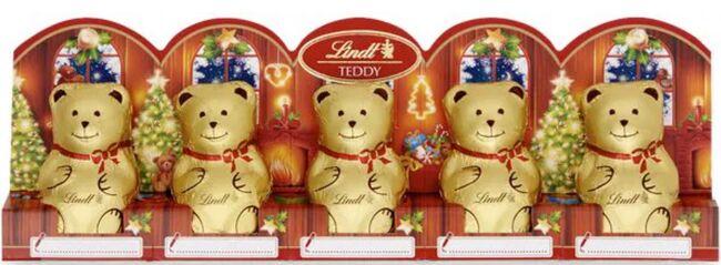 lind Lindt TEDDY Zlatý Medvídek Mini mléčná čokoláda, 5 × 10 g