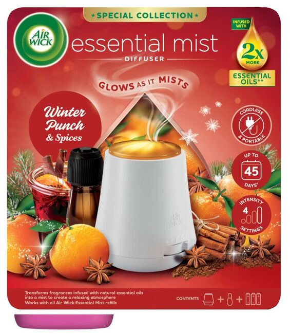 AIR WICK aroma difuzér + náplň skořice a jablko 20 ml