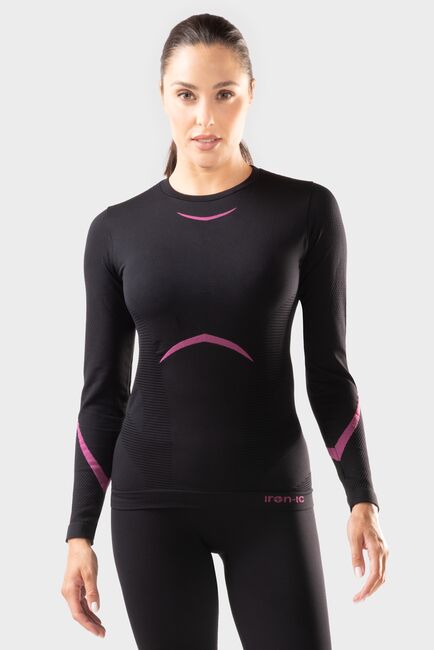 Iron-ic Dámské Ultra warm Thermo Fleece triko s dlouhým rukávem Barva: Black, Velikost: S/M