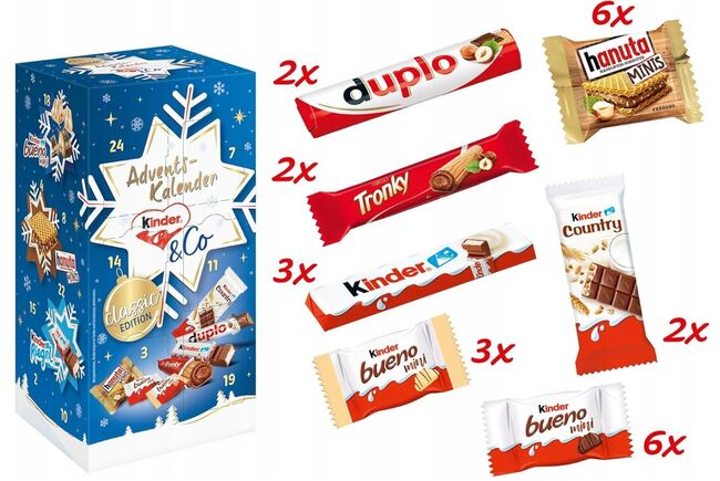 Kinder adventní kalendár 295g