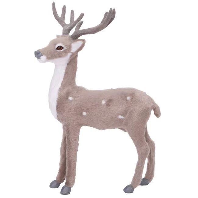 Vánoce -  dekorace jelen šedý 40cm 1ks
