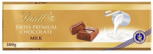 Lindt LINDT Gold Tablet Švýcarská Mléčná Čokoláda 300 g