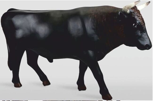 Dekorativní socha býk černá 233 cm