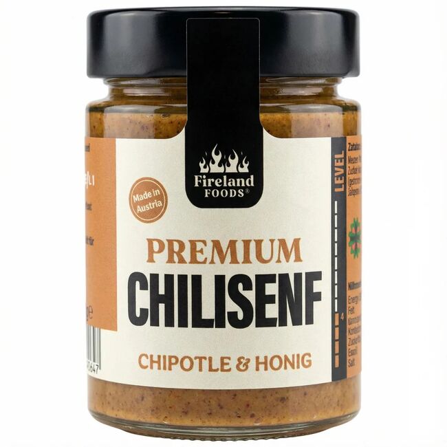 Fireland Foods Chilli hořčice Chipotle & Honey, 180g