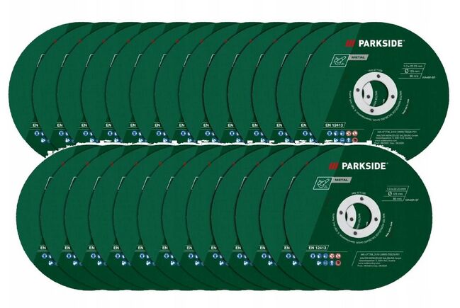 Parkside Sada řezných kotoučů pro úhlové brusky 125mm, 25ks