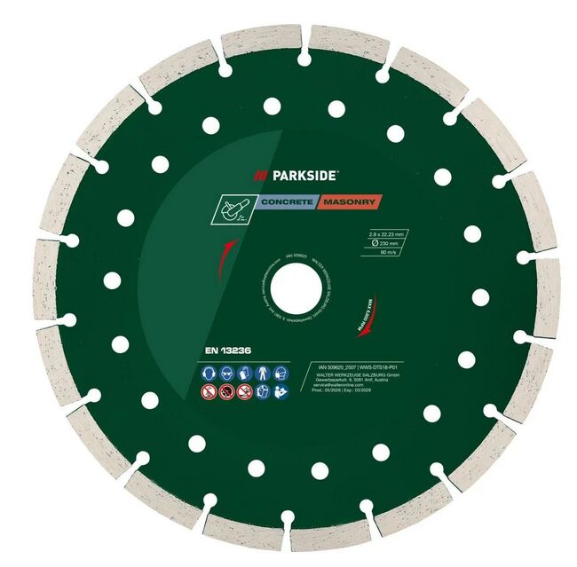 Parkside Diamantový řezný kotouč, Ø 230 mm