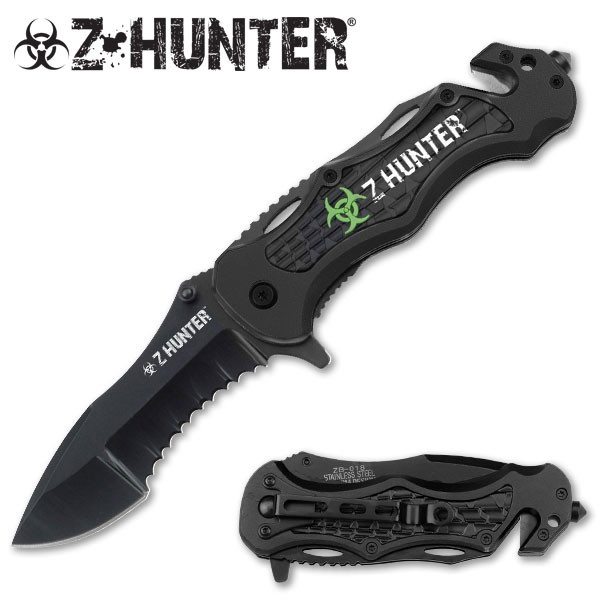 Z Hunter ZB-018BK Spring Assisted Knife