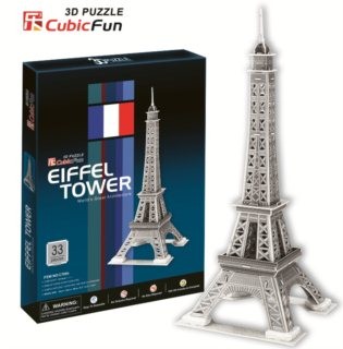Cubic Fun 3D puzzle Eiffelova věž stříbrná 33 dílků