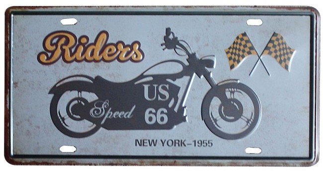 Retro Plechová cedule Riders 1955