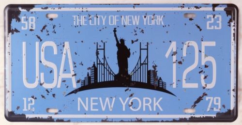 Retro Plechová cedule The City of New York
